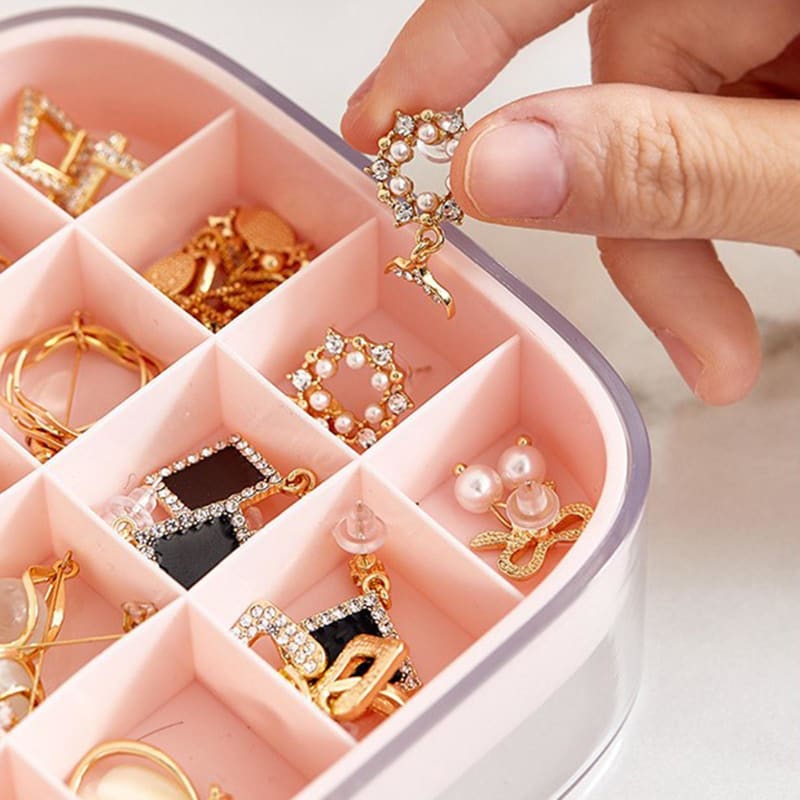 Boîte à Bijoux 9 Pièces - Carrées Et Rectangulaires Avec Nœud, Pour Rangement Bagues, Colliers (Rose, Violet, Rouge)