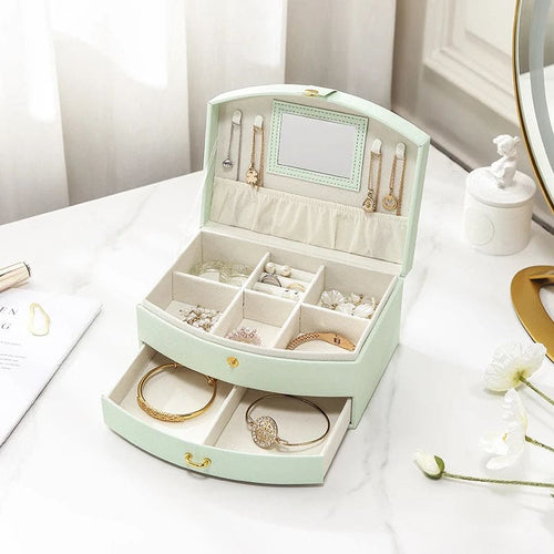 Boite a bijoux avec miroir • Cuir