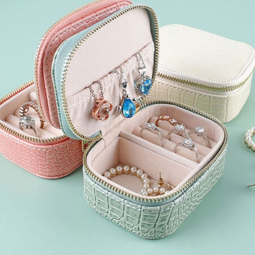 Petite trousse à bijoux de voyage cuir • Cuir