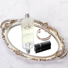Charger l&#39;image dans la galerie, Plateau à bijoux miroir avec dorures • Argent • Métal
