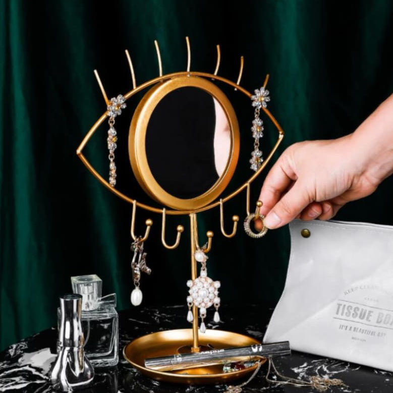 Porte Bijoux Avec Miroirs - Organisation De Bijoux D'occasion - Meuble Ou Coffret De Rangement