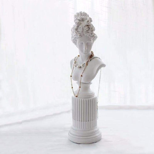 Porte-colliers femme colonne style antique • Résine